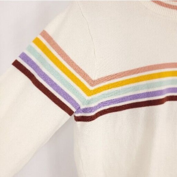 Forever 21 Soft Rainbow Sweater Size L - Picture 3 of 7